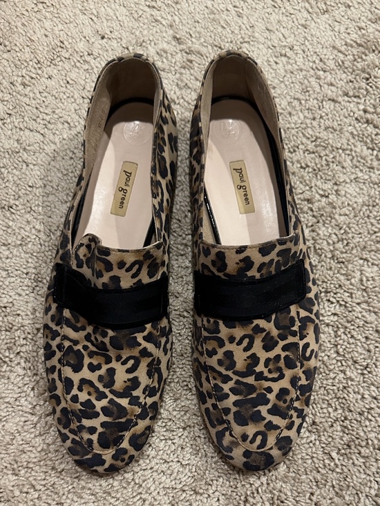 Paul Green Shoes - Women’s Paul Green Leopard Print Suede Loafers 9.5 made in Austria